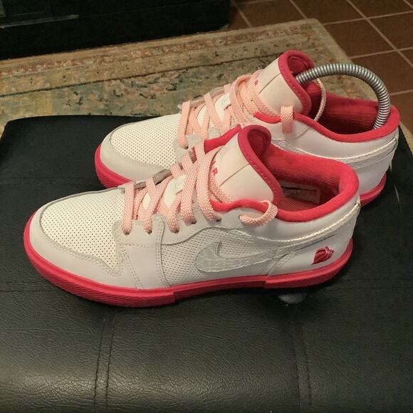 Jordan Retro v.1 GS WHITE STORM PINK size youth 5 or WMNS 6.5 - Picture 2 of 4